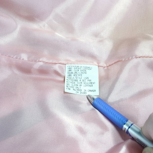 Vintage Pink Suede Fringe Western Jacket - Size M "Made in Canada" - Picture 6 of 14